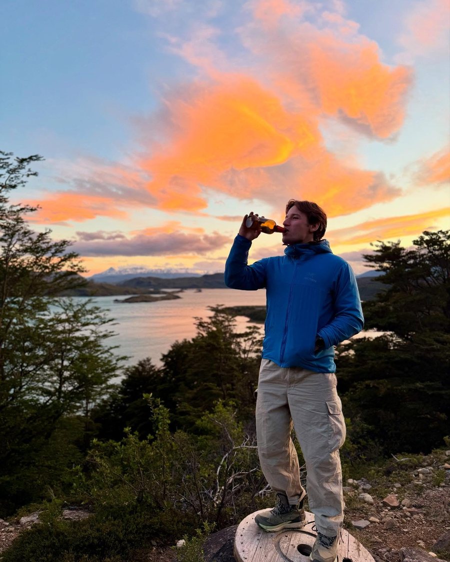 Drake at sunset in Patagonia