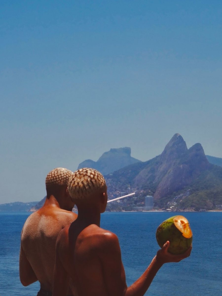 Drake with a coconut in Rio